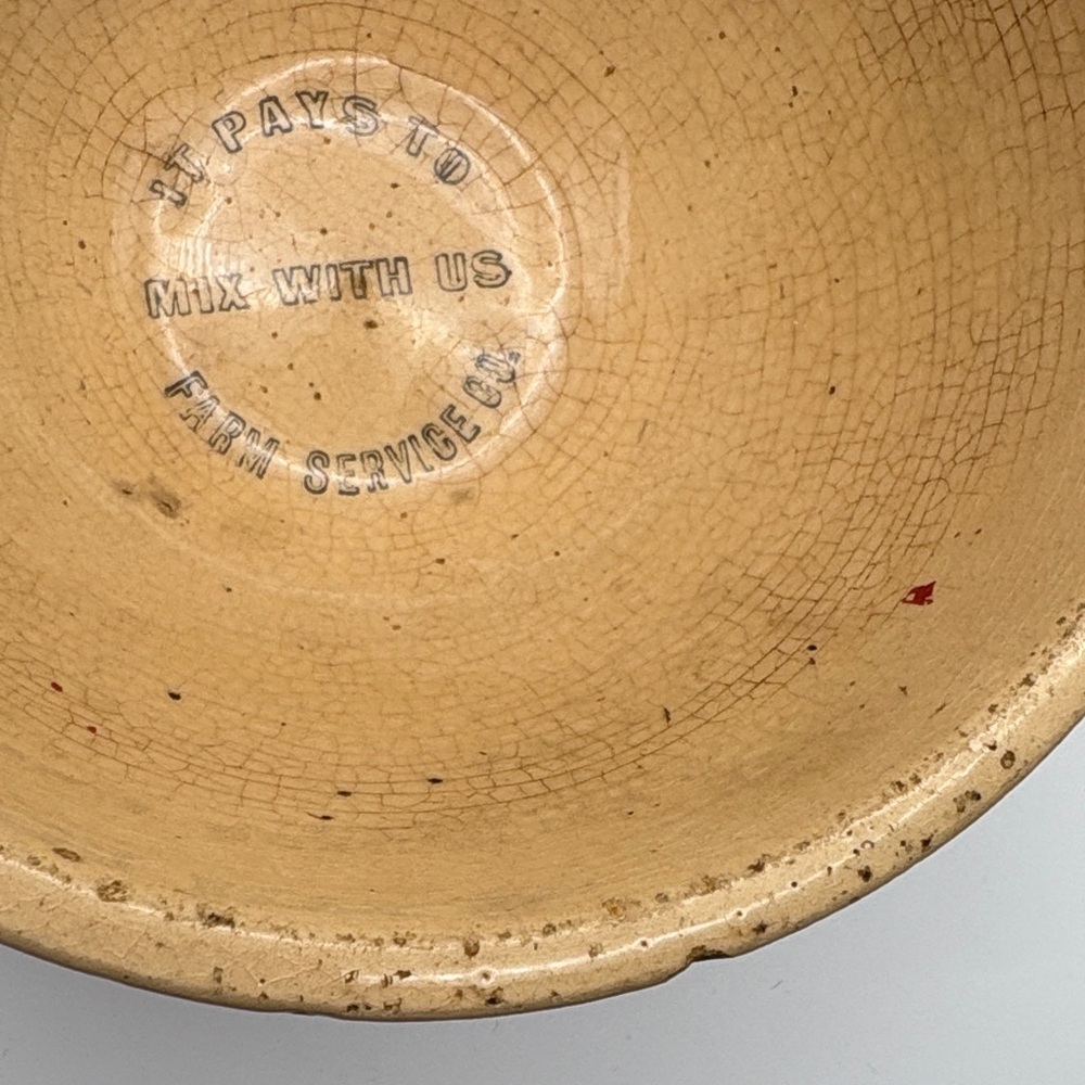 Vintage Ceramic Bowl with Stripes - Picture 5 of 14